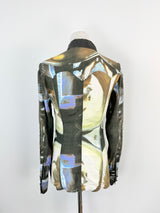 Jeans by Christian Lacroix Blue Fitted Photograph Shirt - AU6/8