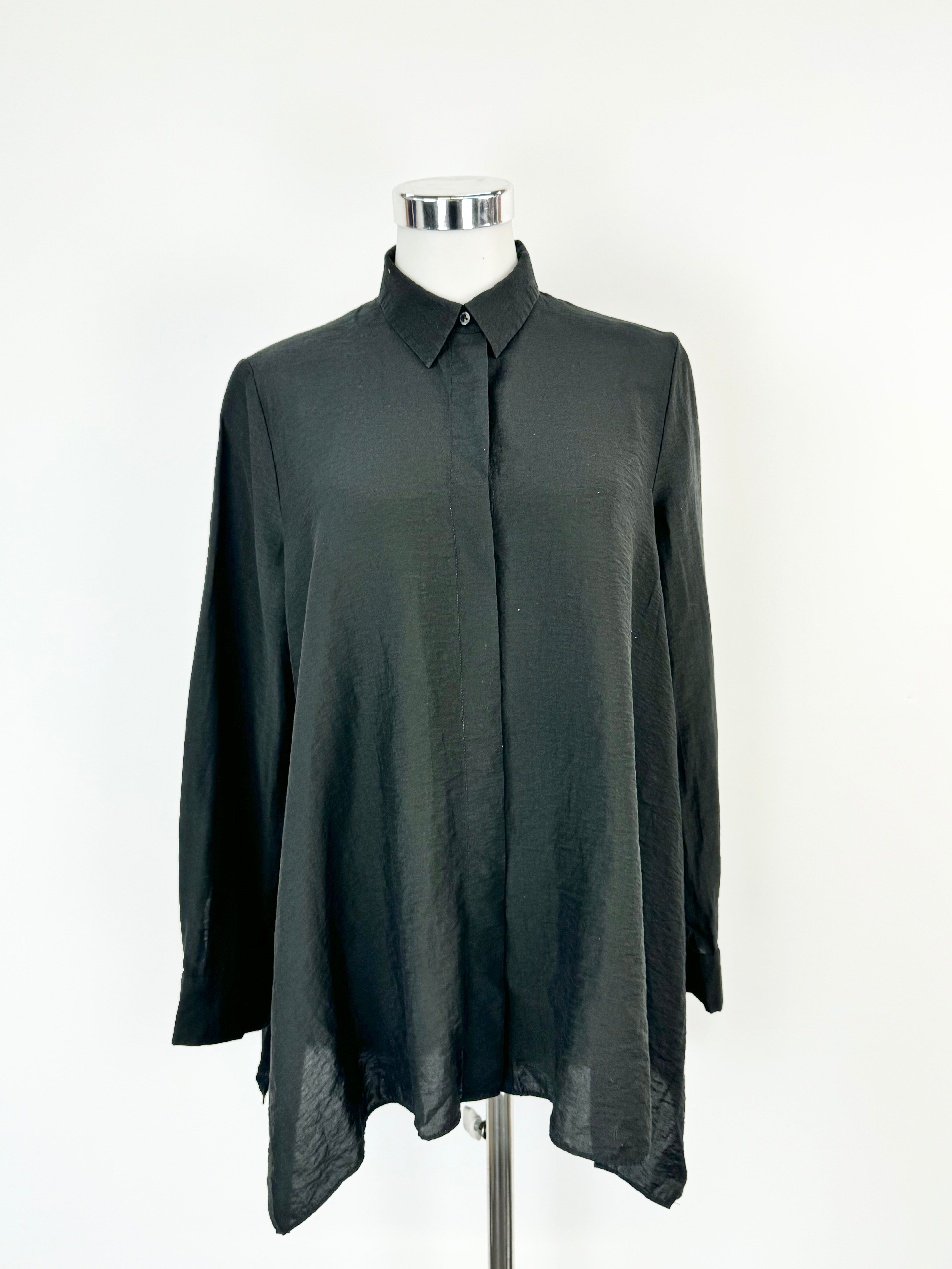 Black Cos Drape Blouse - AU8/10