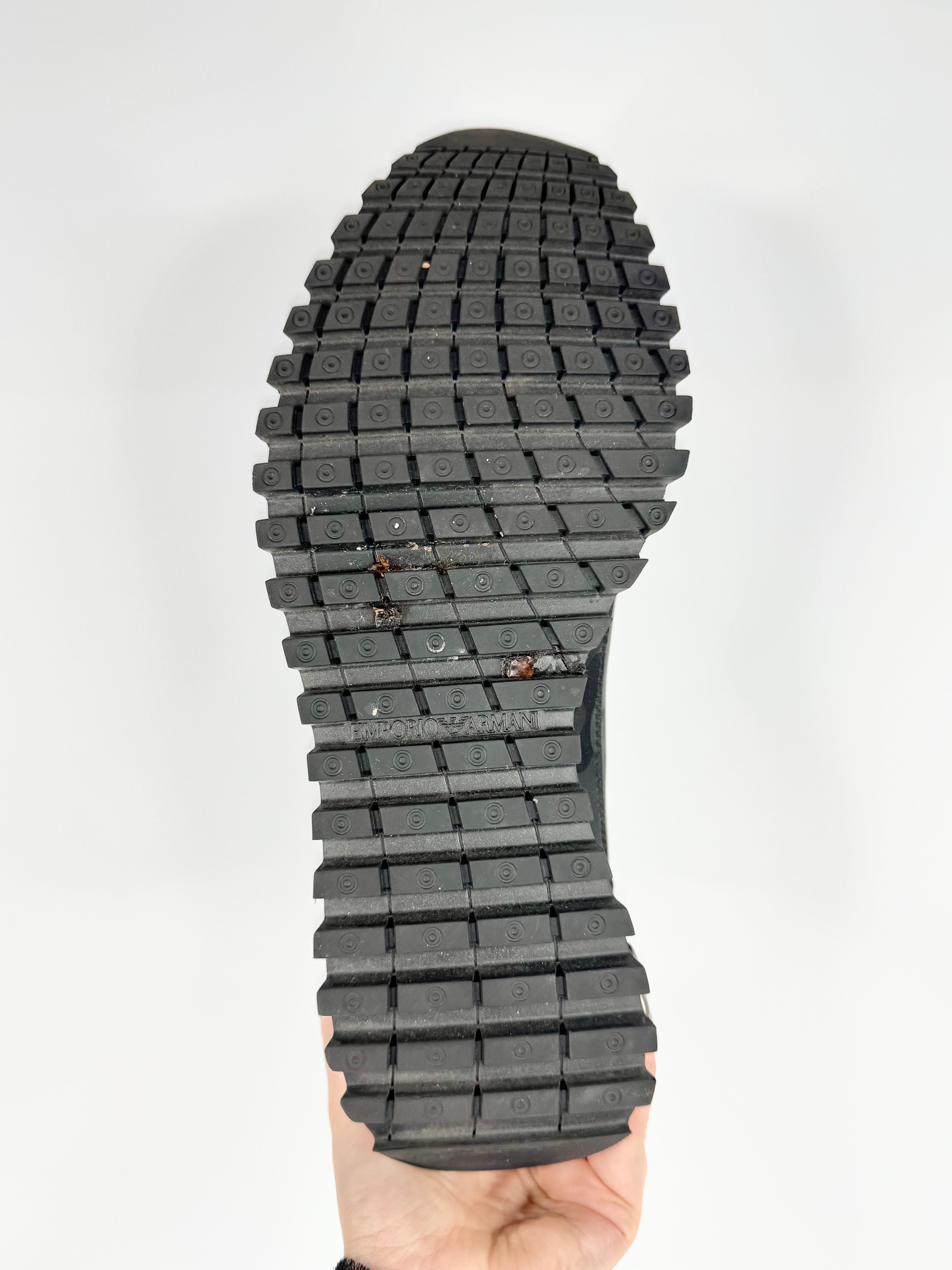 Emporio Armani Black Camo Pattern Sneakers -  EU45