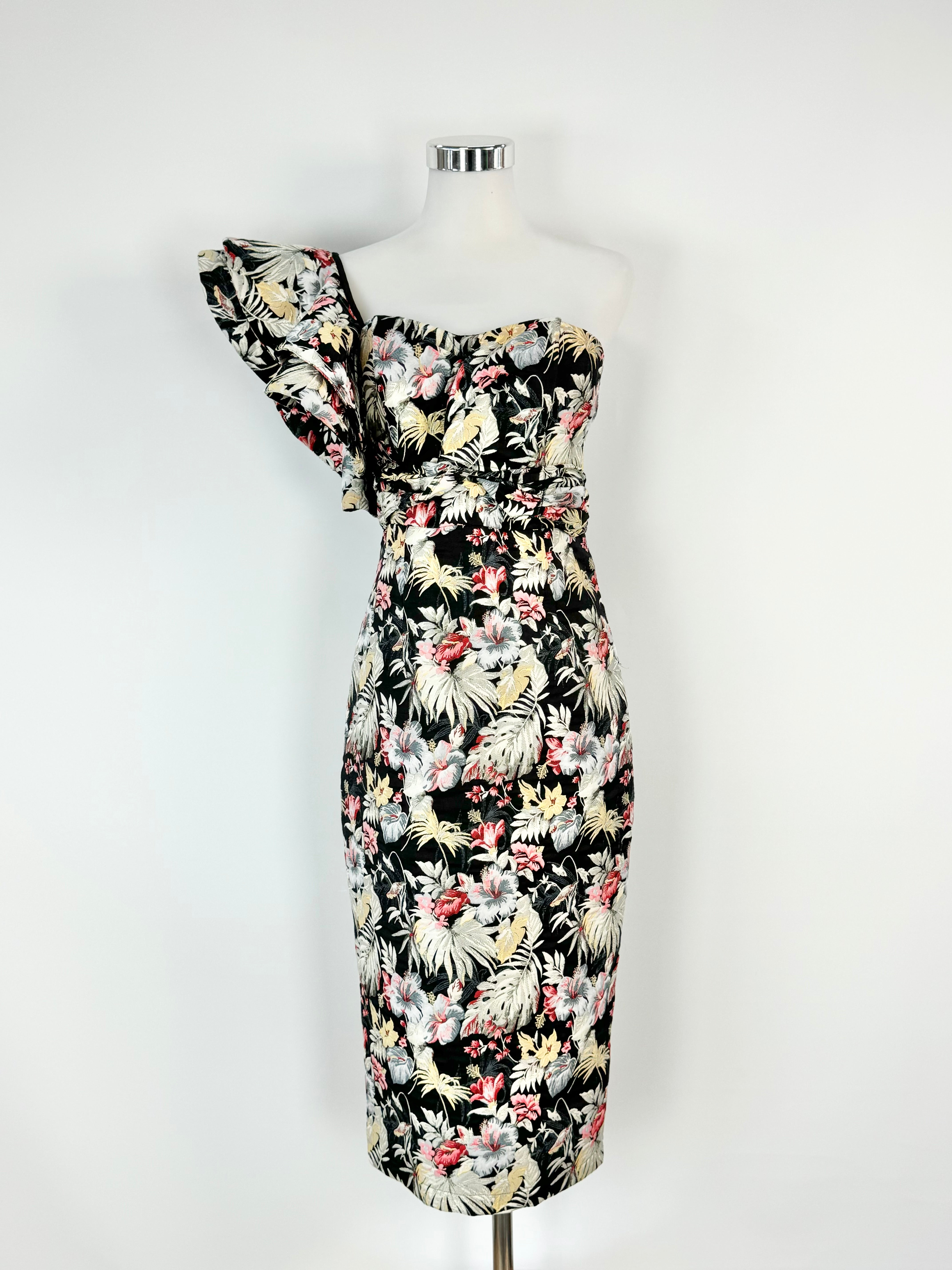Mossman Black Floral 'The Secret Garden' Dress - AU10
