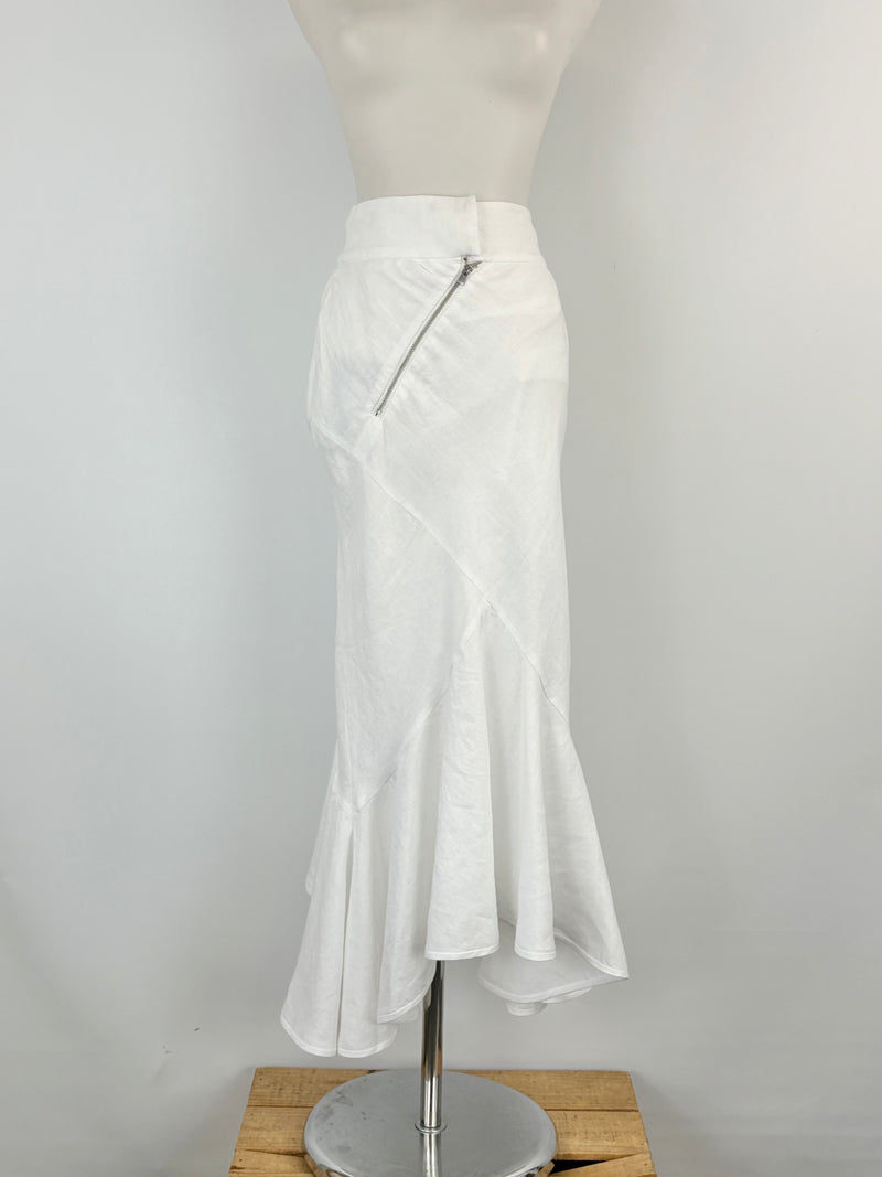 KitX x Witchery Pure White 'Bias Fonda' Skirt - AU4/6