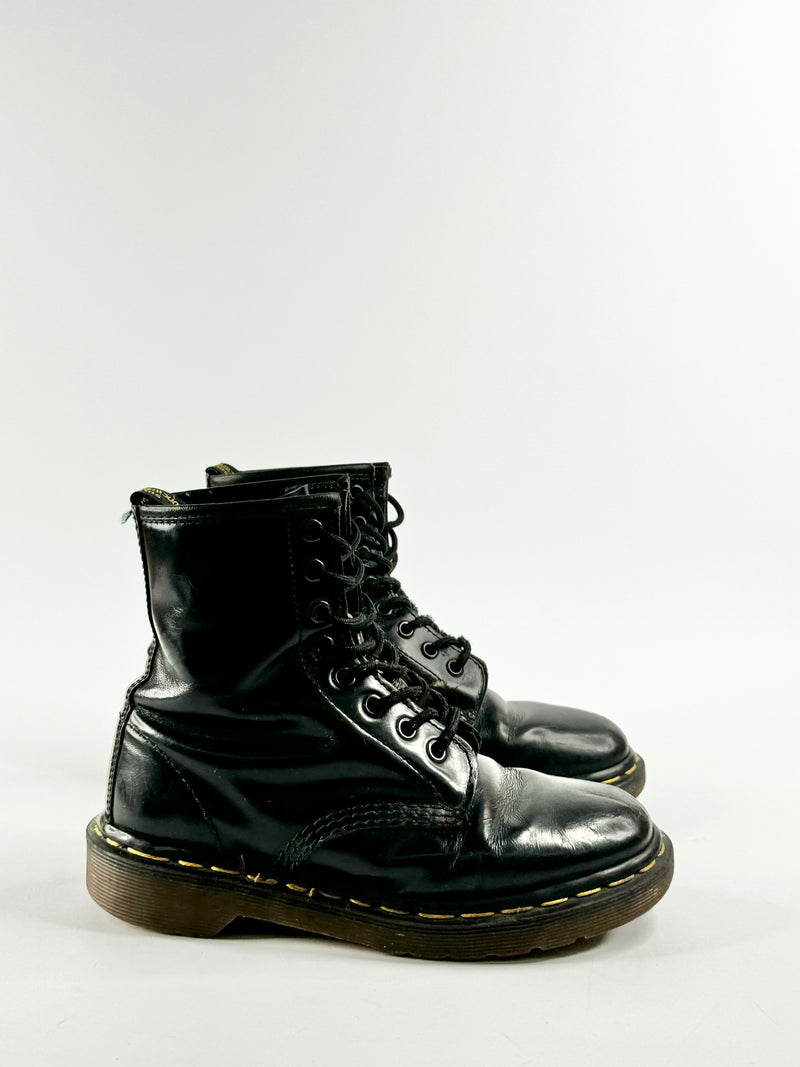 Vintage Dr. Marten 1460 Black English Made Boots - 4