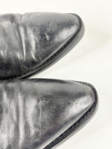 Italian Made Black Leather Lace-Up Derby Shoes - EU43