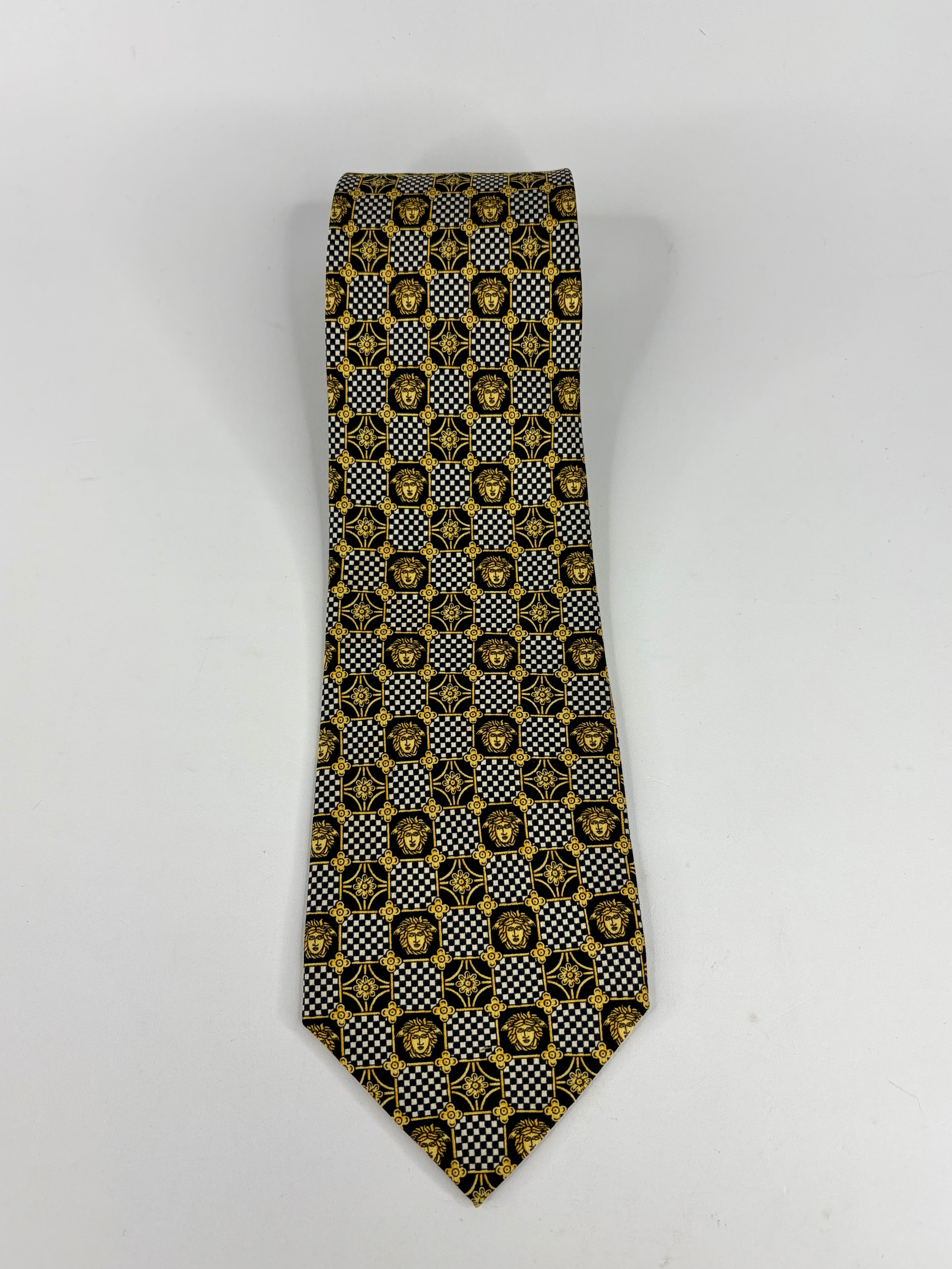 Vintage Gianni Versace Classic Medusa Printed Tie
