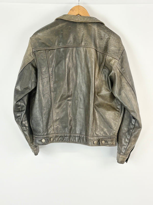 Schott NYC Dark Brown Leather Jacket - M