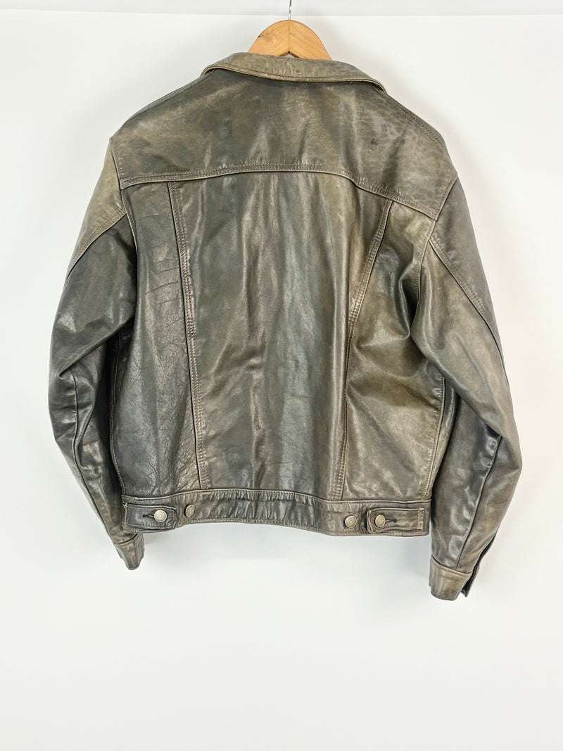 Schott NYC Dark Brown Leather Jacket - M
