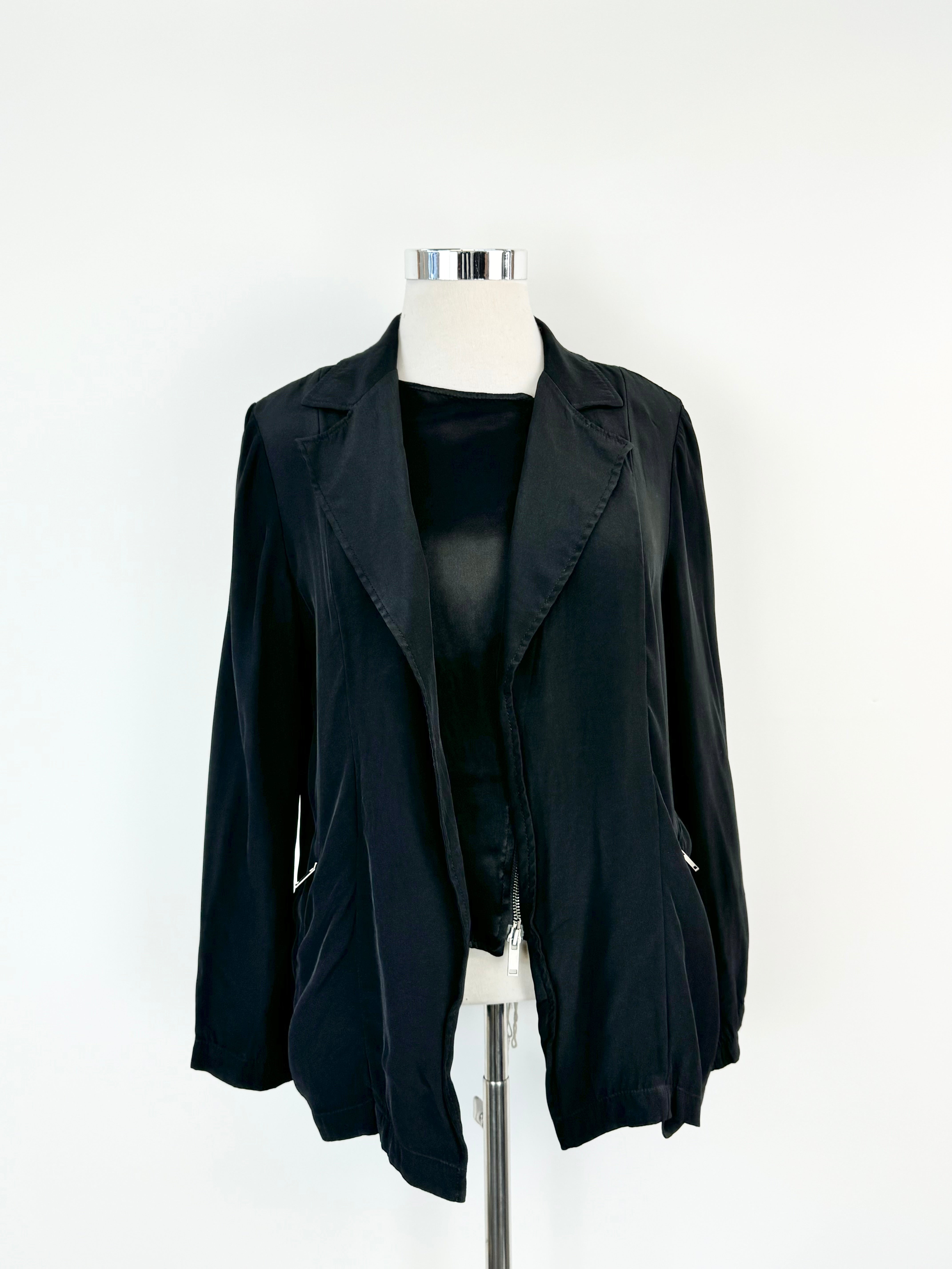 Pure DKNY Black Zippered Jacket - AU12