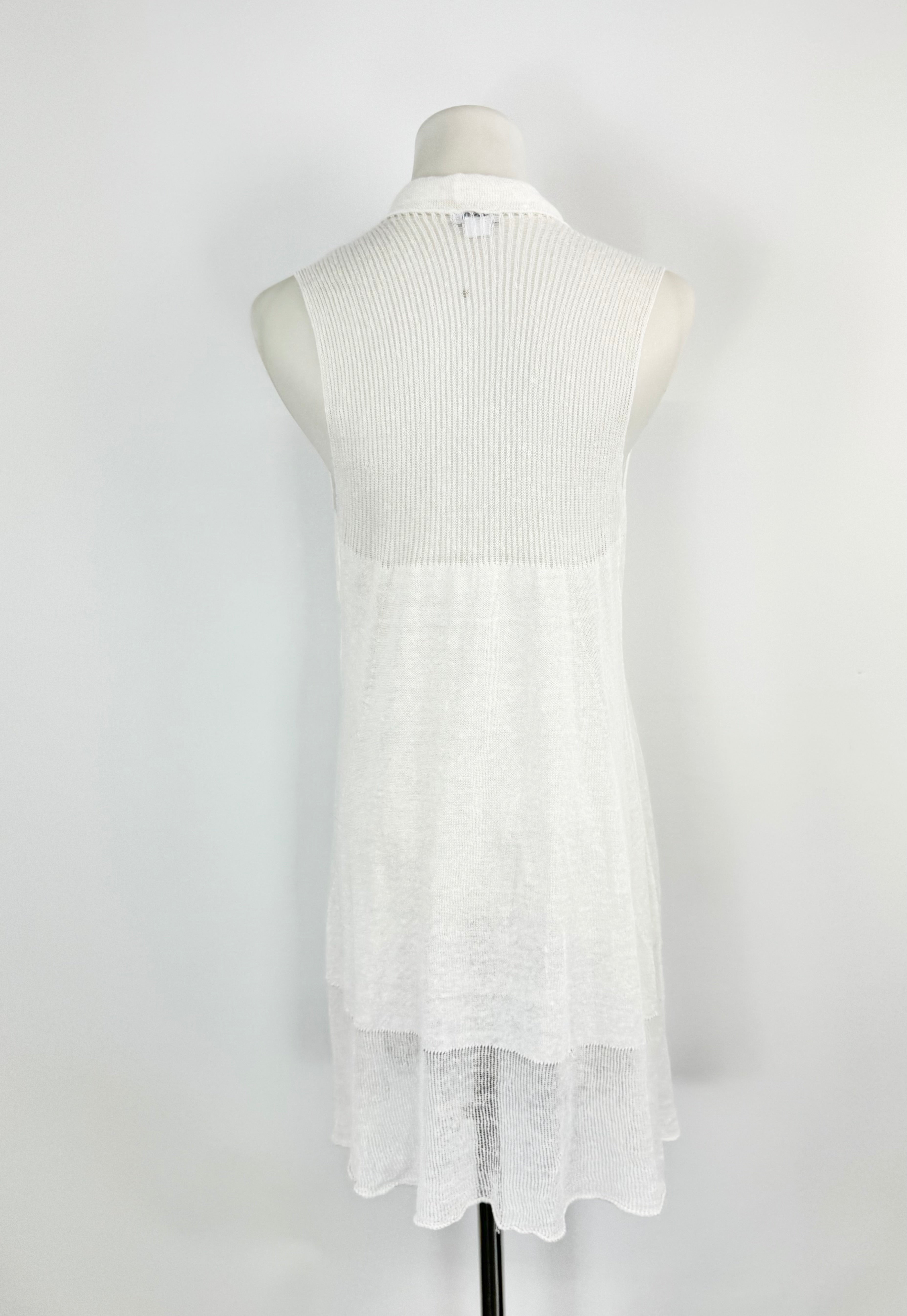 Transist Par Such White Linen Sleeveless Top - AU10/12