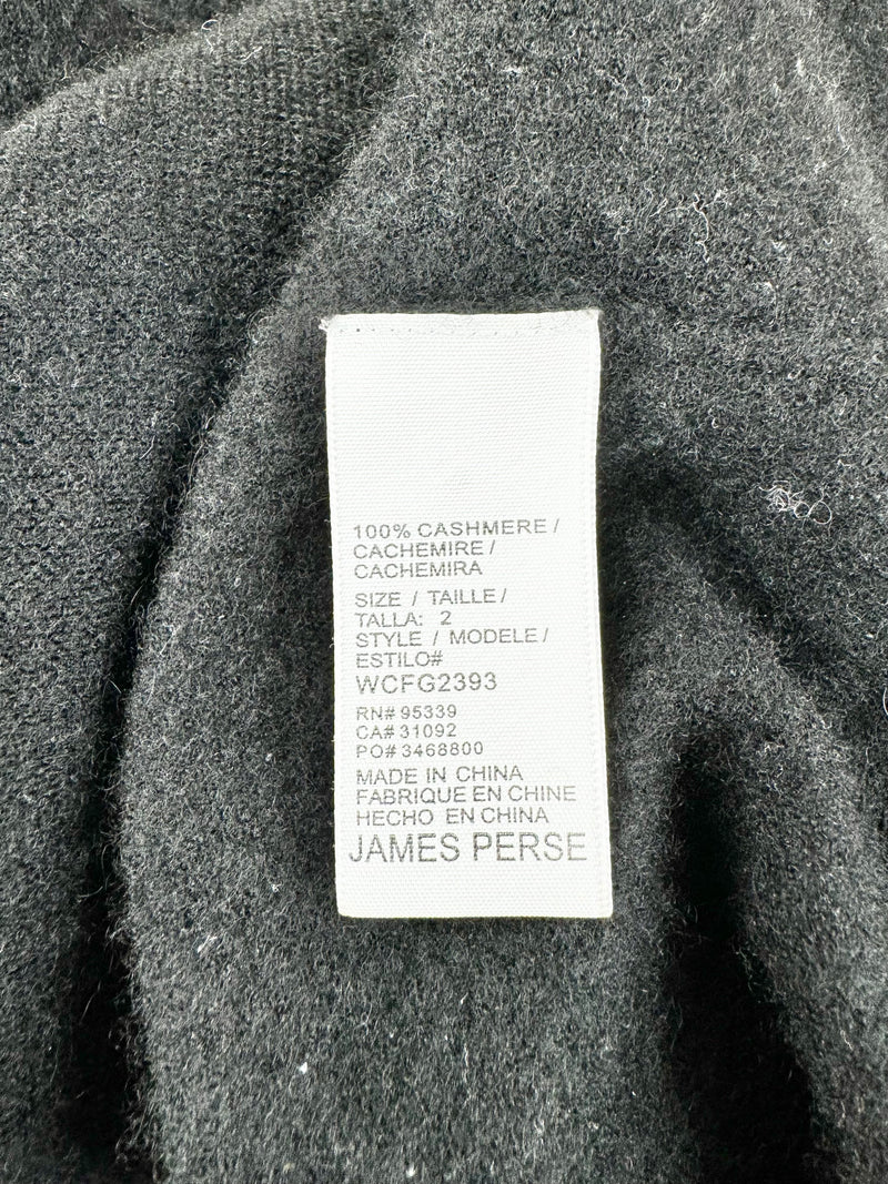 Standard James Perse Black Cashmere Cardigan - AU8/10