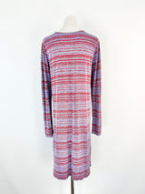 Marimekko 'Hauuhkatti Tattari Blue & Red Tunic Dress - AU10