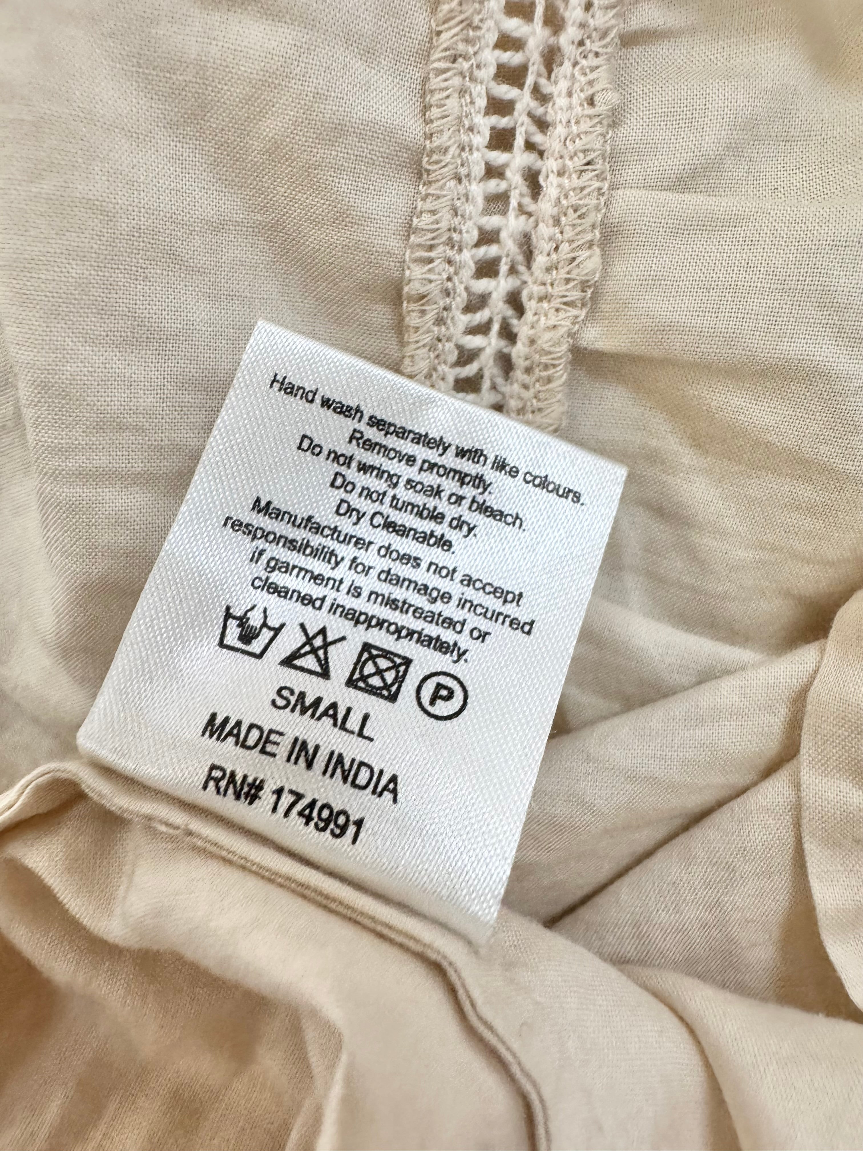 Merlette 'Paradis' Beige Cotton Dress - AU8