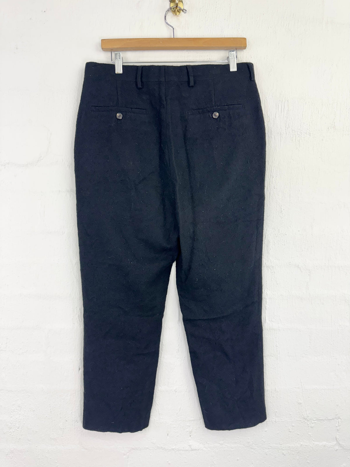 Rick Owens Season 19 Larry Black Wool Capris - AU10