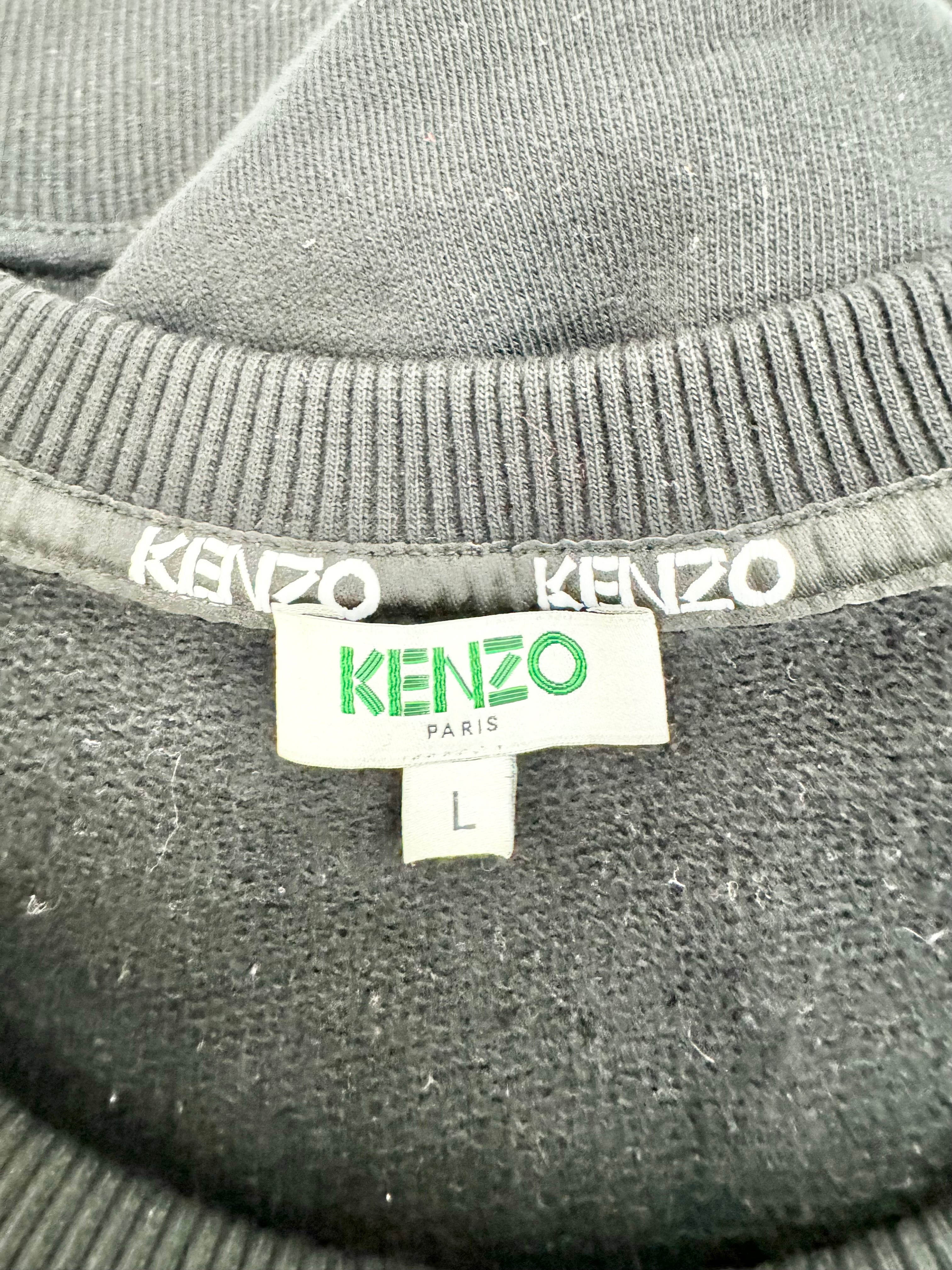Kenzo Paris Black Floral Logo Sweater - AU12