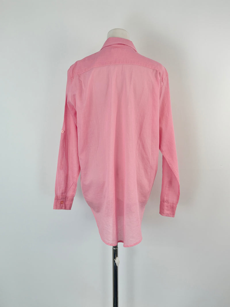 Zoe Mason Sheer-Cotton Pink Shirt - AU8