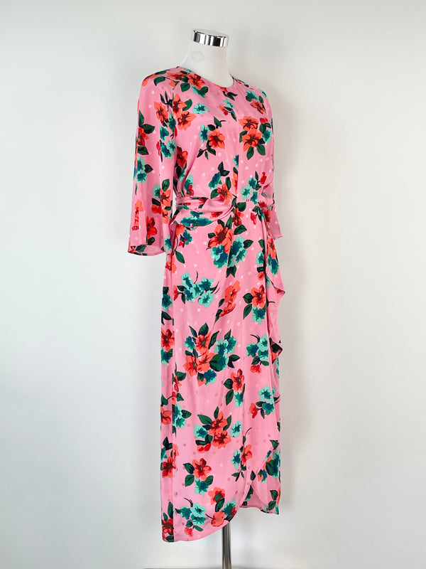 Essentiel Antwerp Pink Floral 'Vayen' Midi Dress - AU8