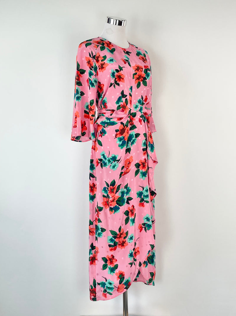 Essentiel Antwerp Pink Floral 'Vayen' Midi Dress - AU8