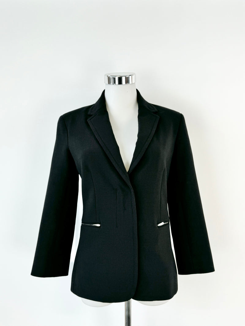 The Row Black Wool Blend Blazer - AU8/10