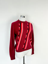 Vintage Ballantyne Carmine Red Cashmere Jumper - AU8/10