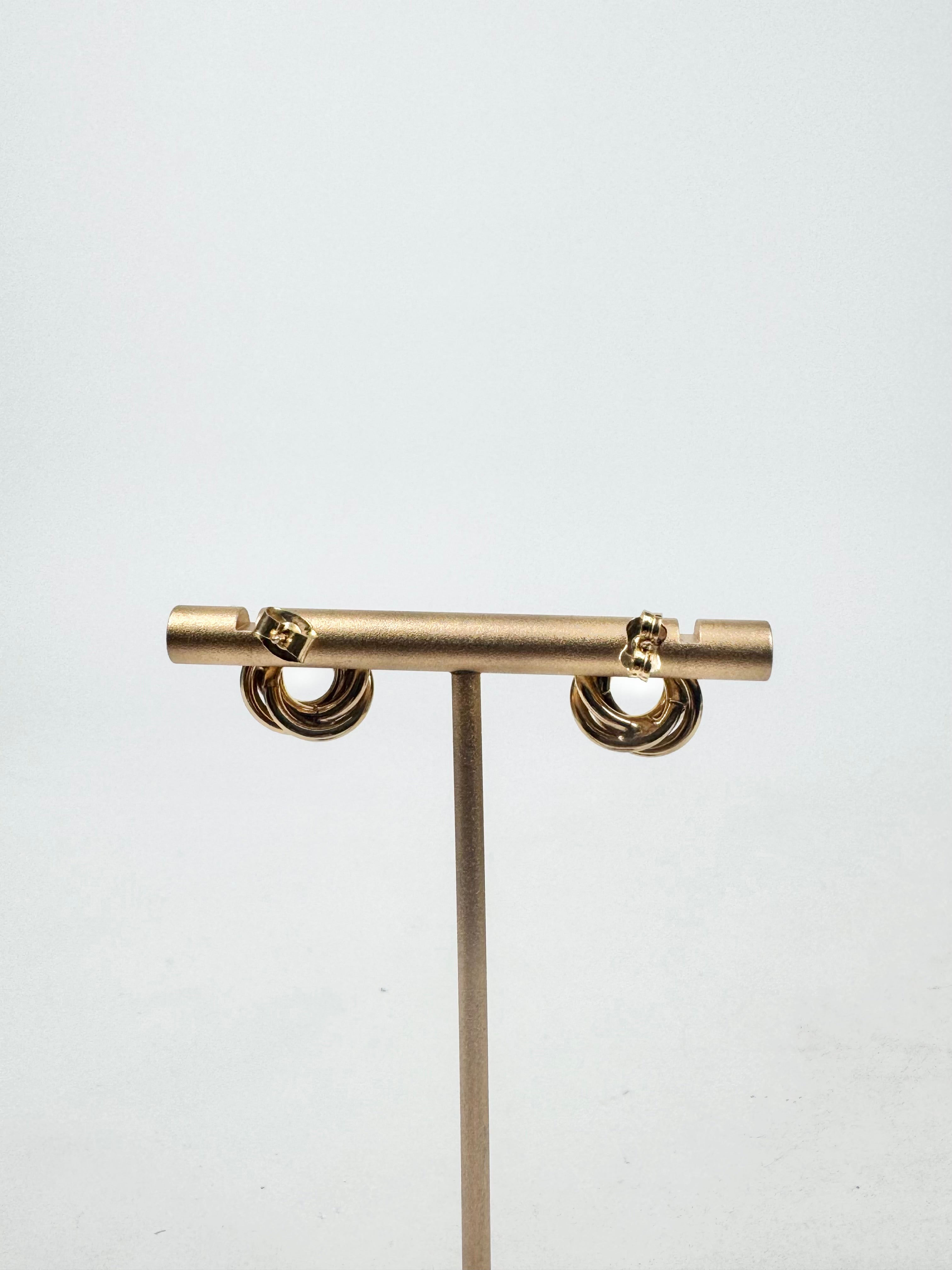 9ct Gold Twist Stud Earrings