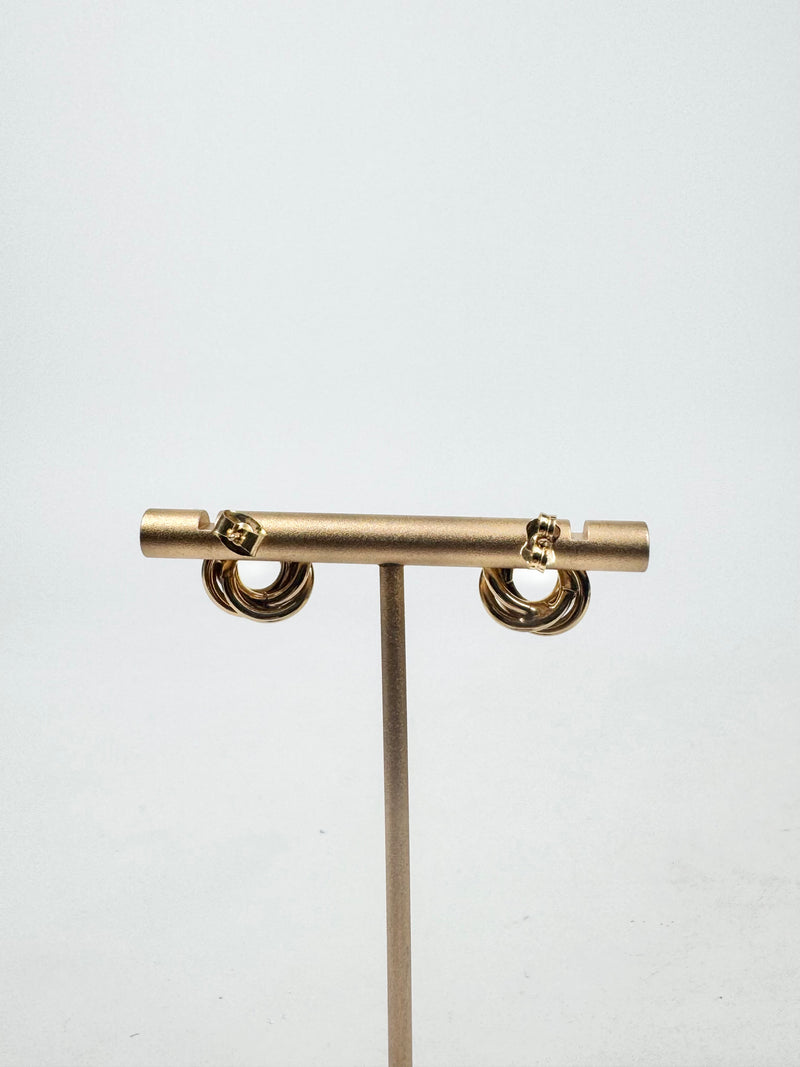 9ct Gold Twist Stud Earrings