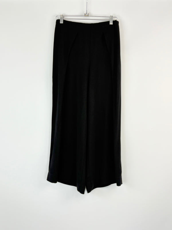 Kondo Black Wide-Leg Stretch Pants - AU10