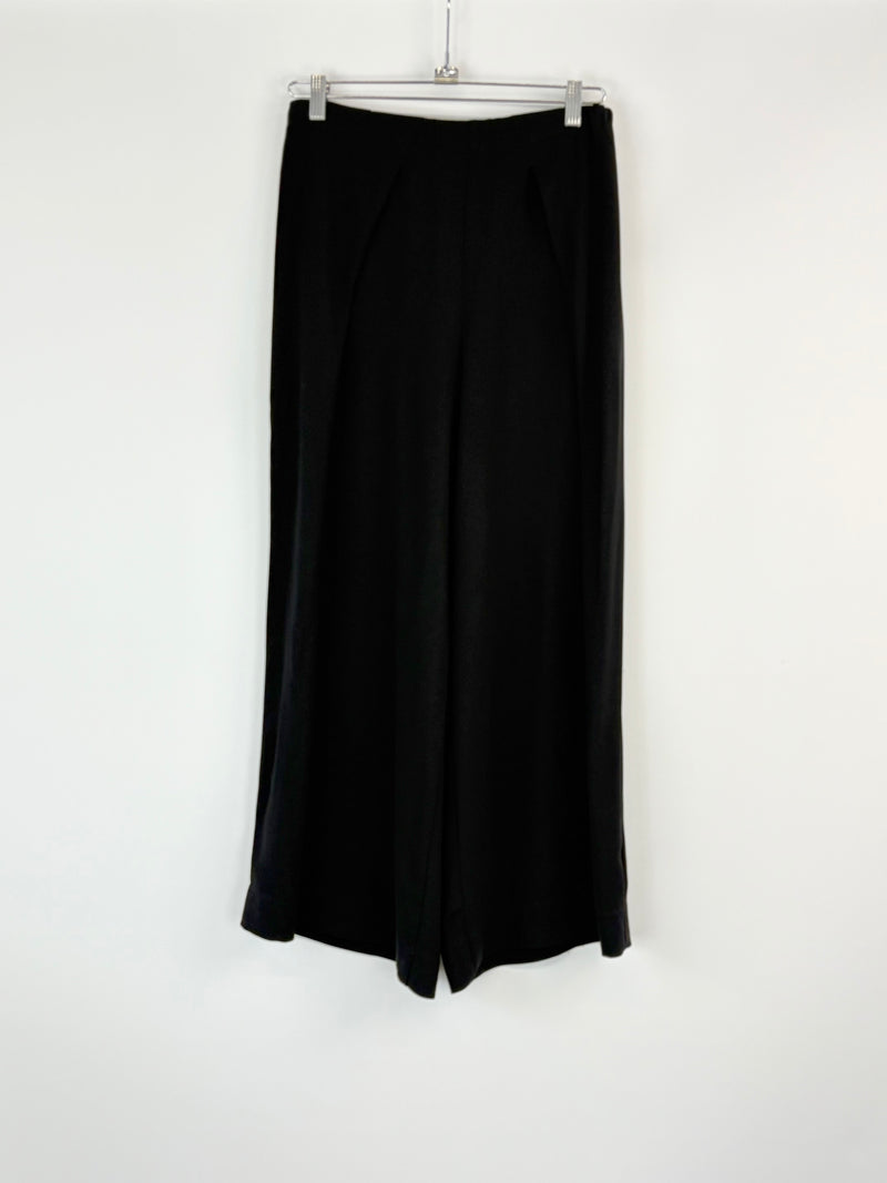 Kondo Black Wide-Leg Stretch Pants - AU10