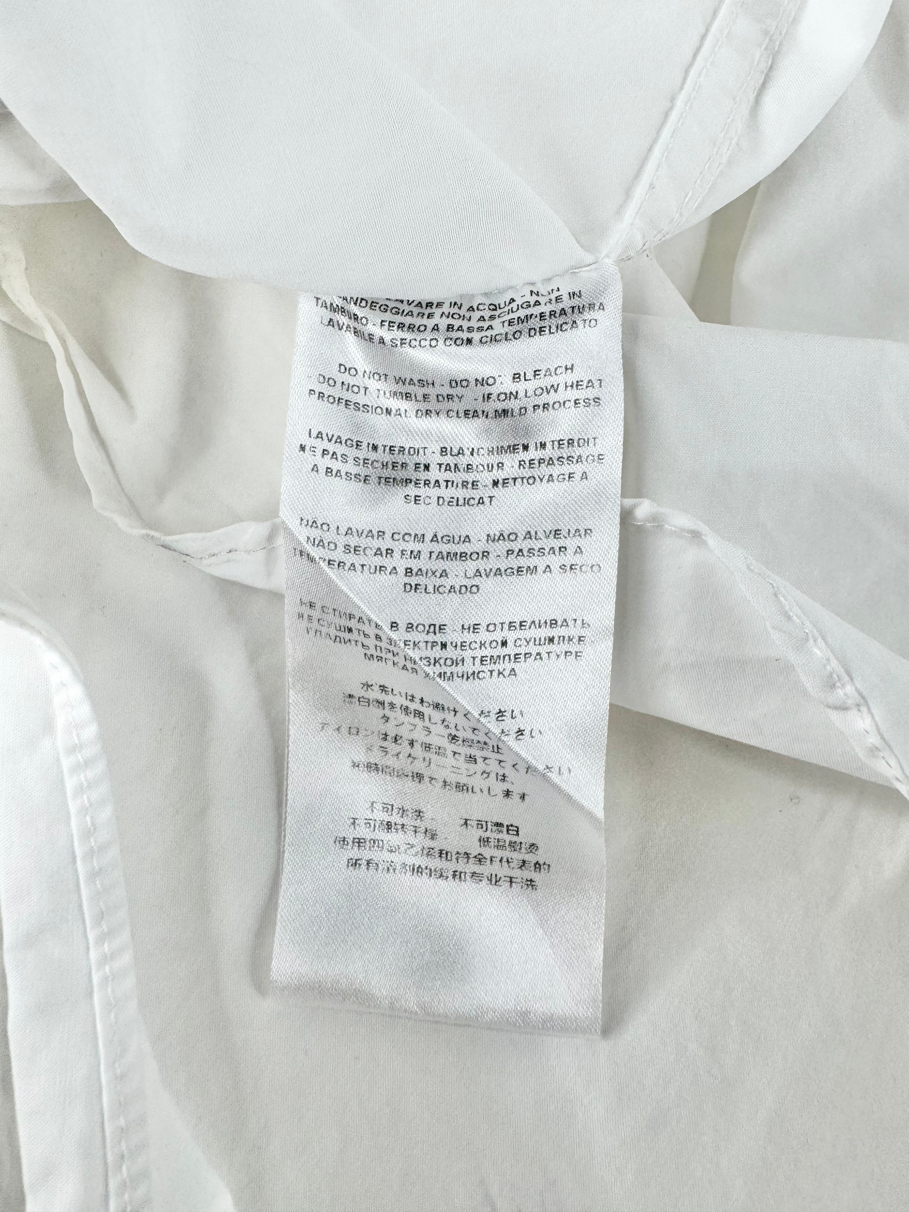 Alexander McQueen White Cotton Tiered Blouse - AU10/12