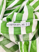 Aston Studios 'The Afie' Emerald Stripe Cotton Dress - AU8