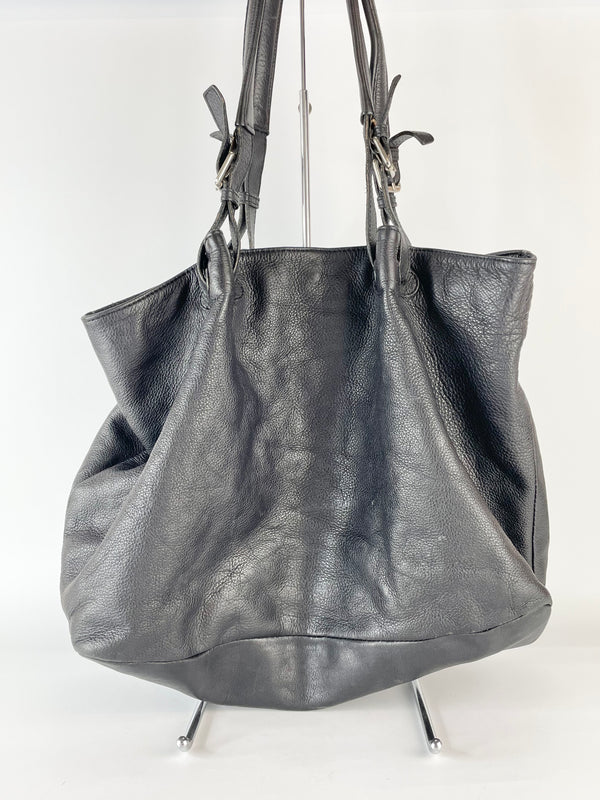 Hester van Eeghen Black Leather Tote Bag