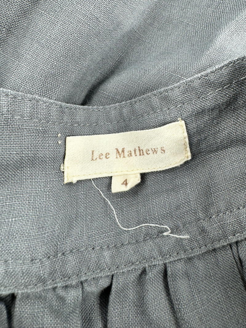 Lee Mathews Grey Linen Skirt - AU14