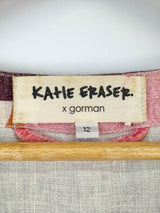 Gorman x Katie Eraser Multicolour Bubble-Print Linen Midi Dress - AU12
