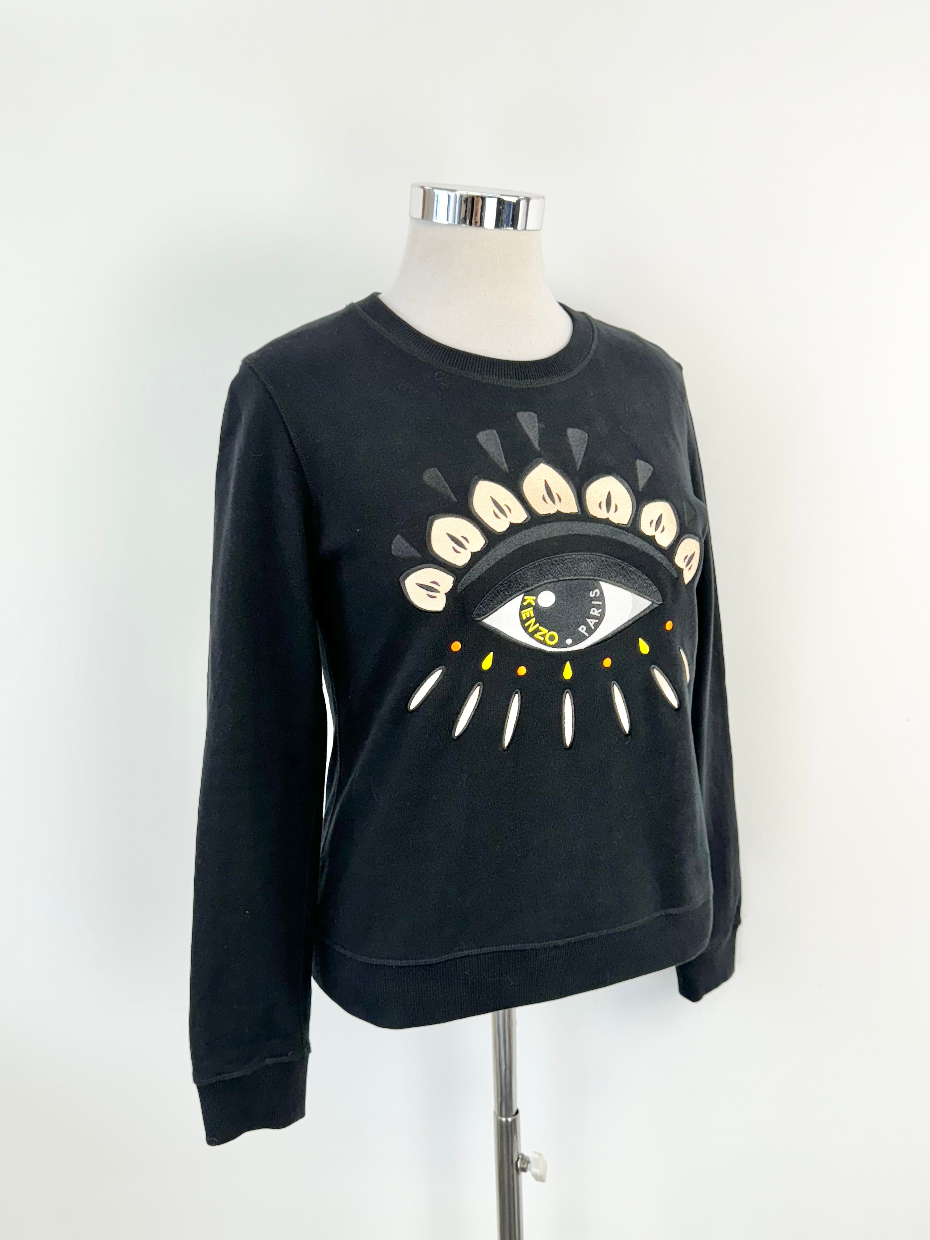 Kenzo Paris Black Classic Eye Sweatshirt - AU12
