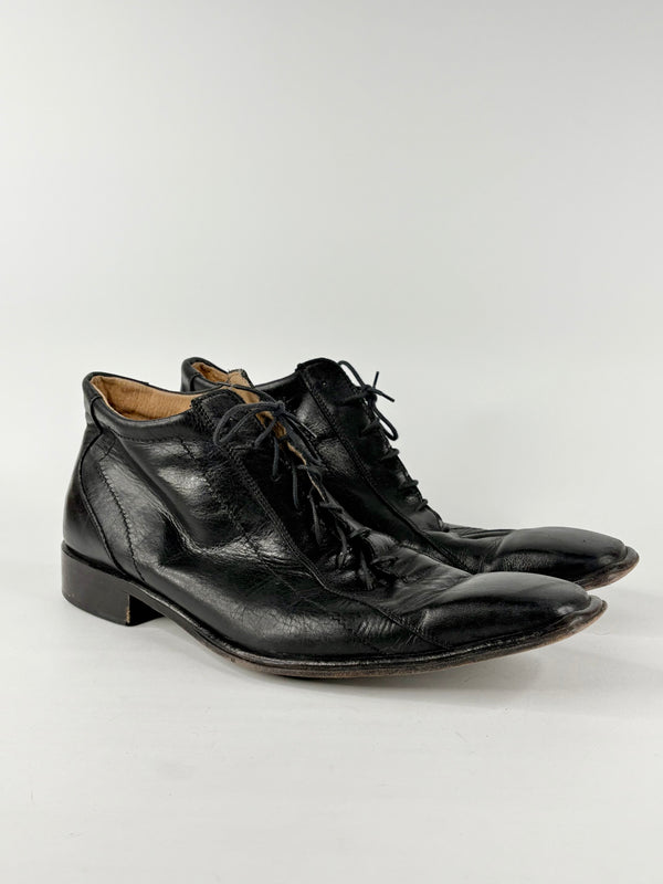Soré Roma Black Leather Platypus-Toe Dress Shoes - EU46
