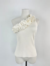 Zimmermann Cream 'Postcard' One Should Ruffle Trim Tank Top - AU10