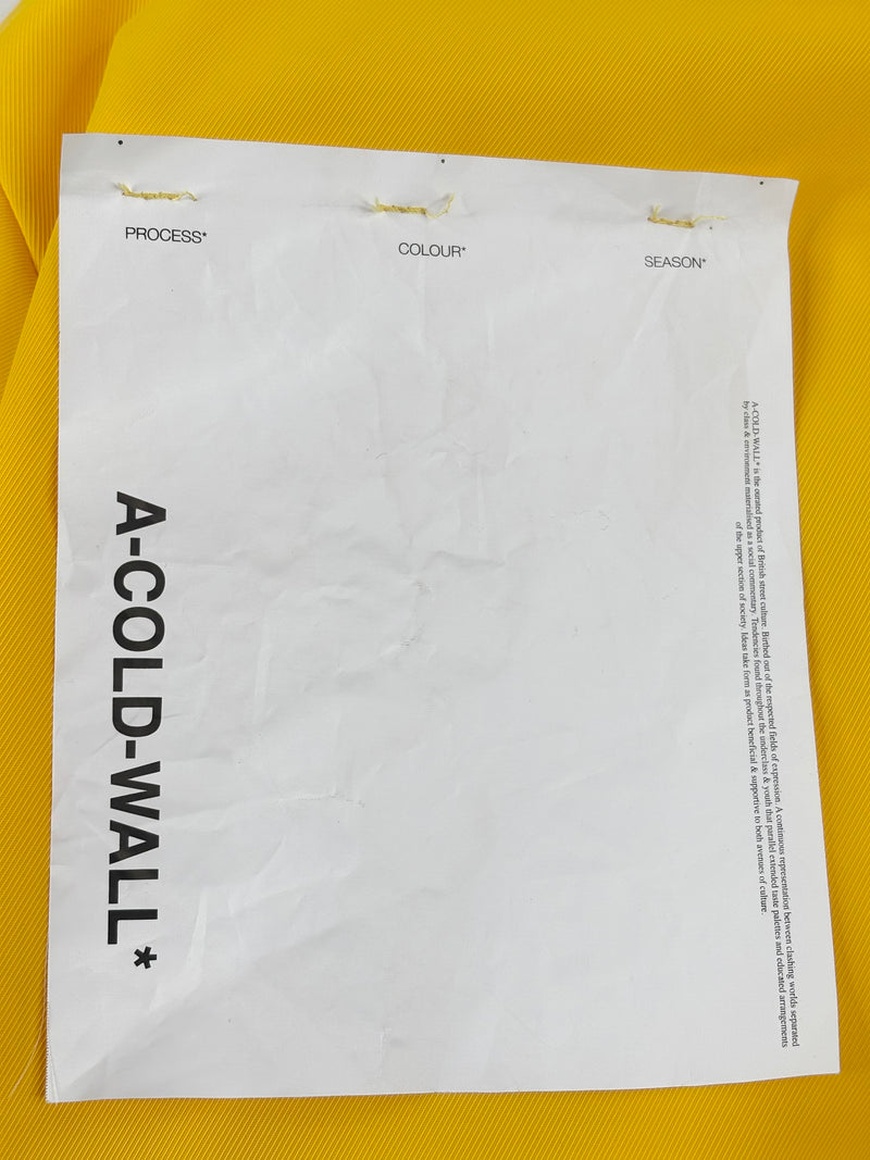 A-Cold Wall ACW Yellow Cropped Cutout Hoodie - AU8/10