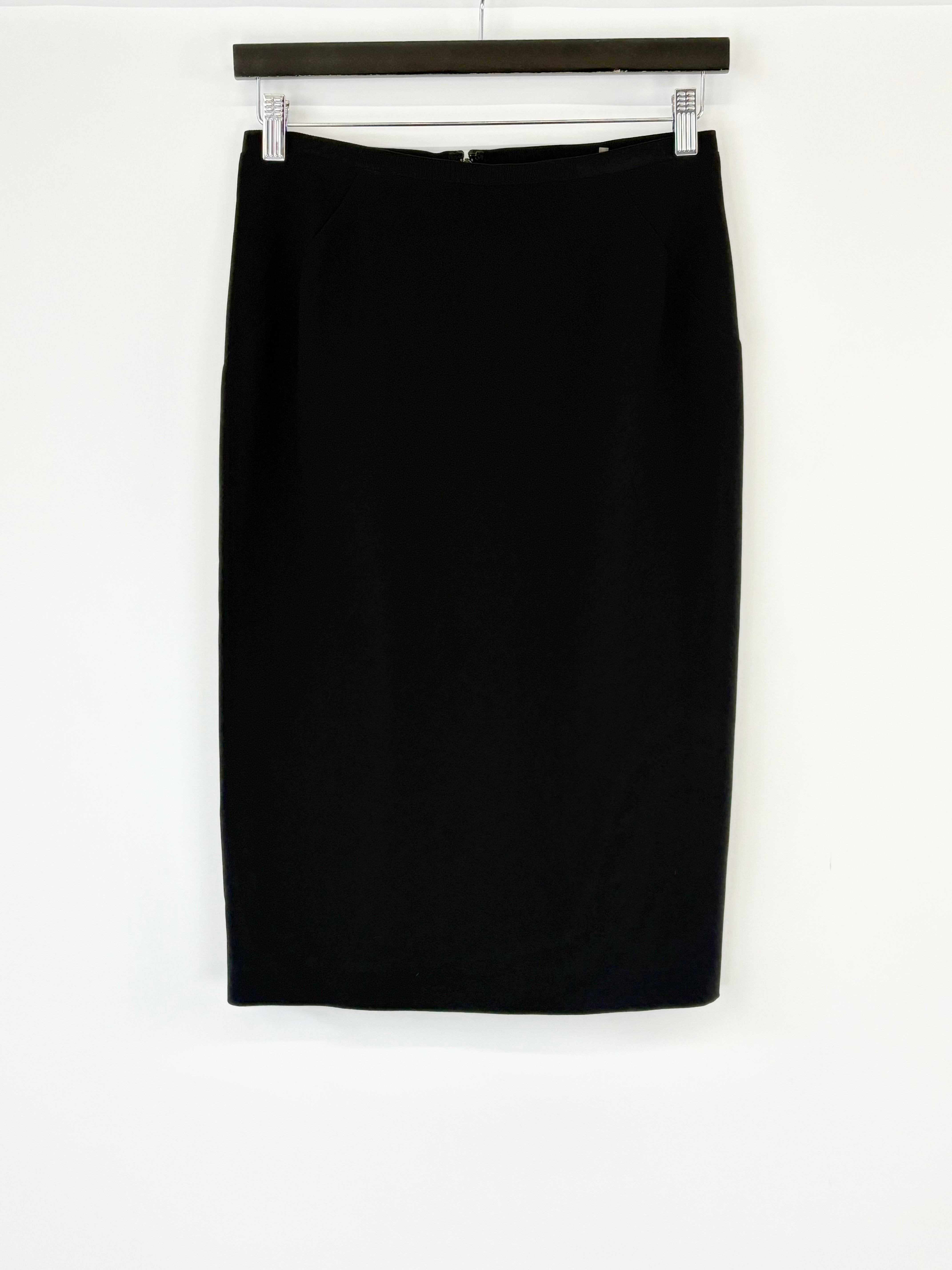 Black pencil skirt on a white background