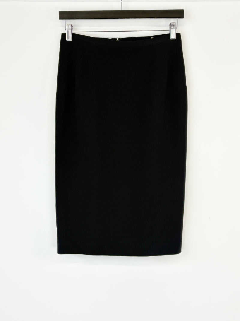 Black pencil skirt on a white background