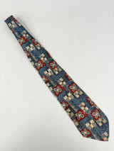 Patterned tie on a white background