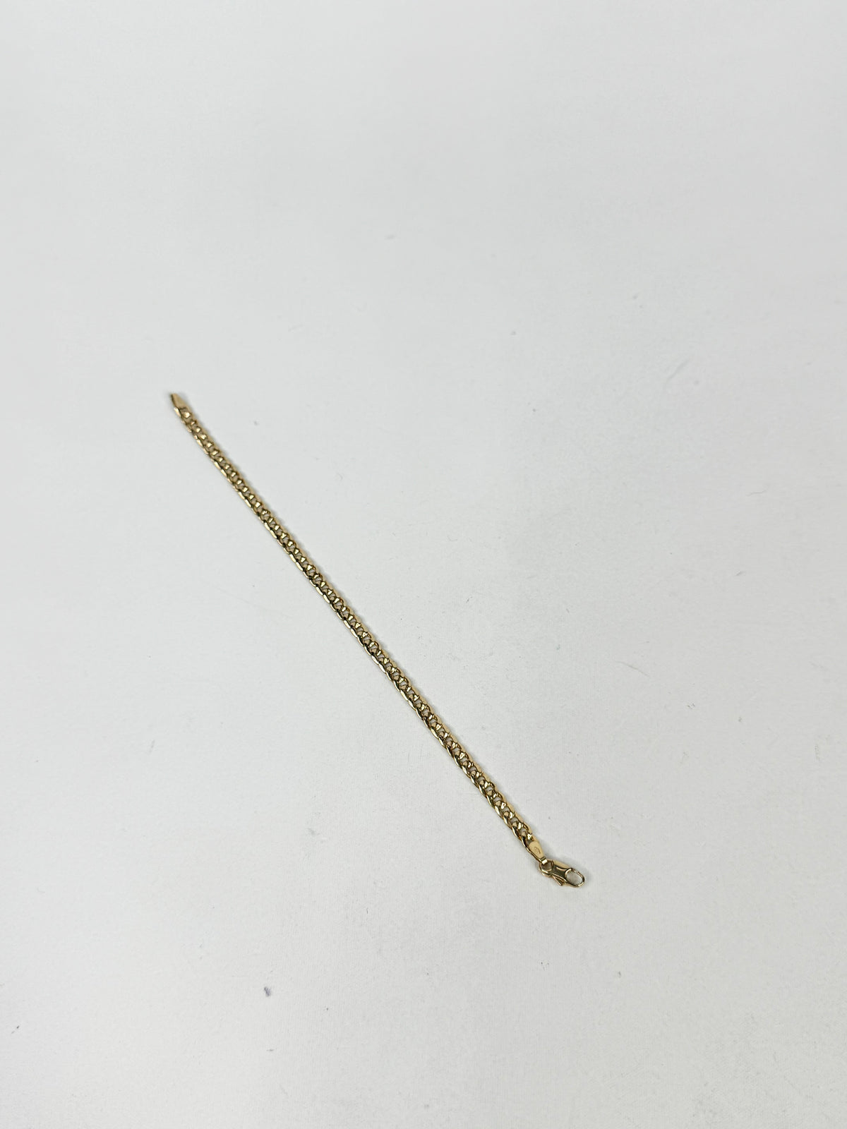 9ct Gold Flat Curb Chain Bracelet