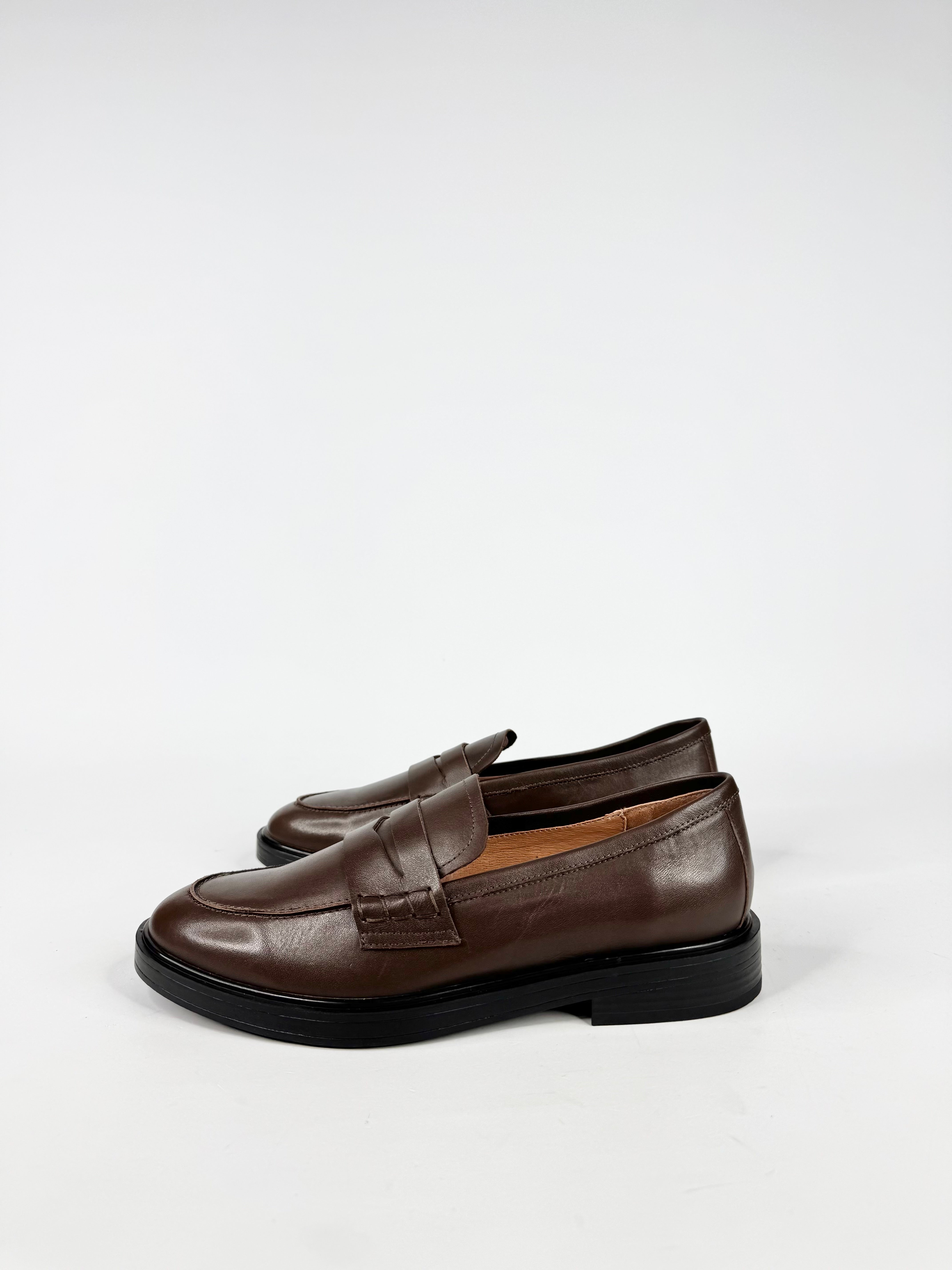 MFW Diana Ferrari Sienza Dark Choc Leather Loafers - EU37