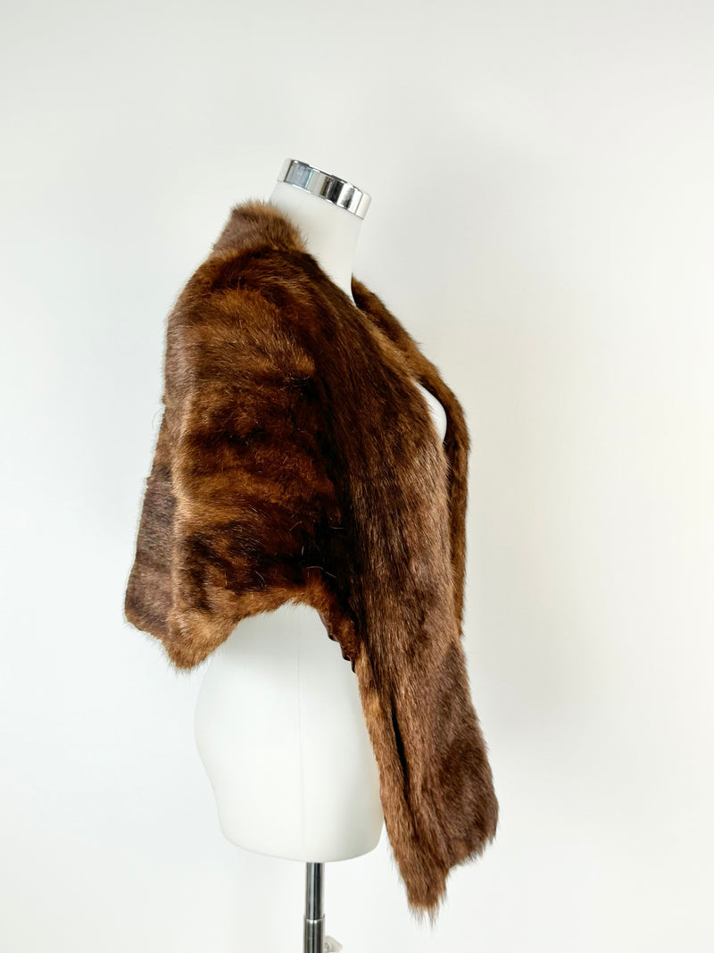 Vintage Brown Fur Stole