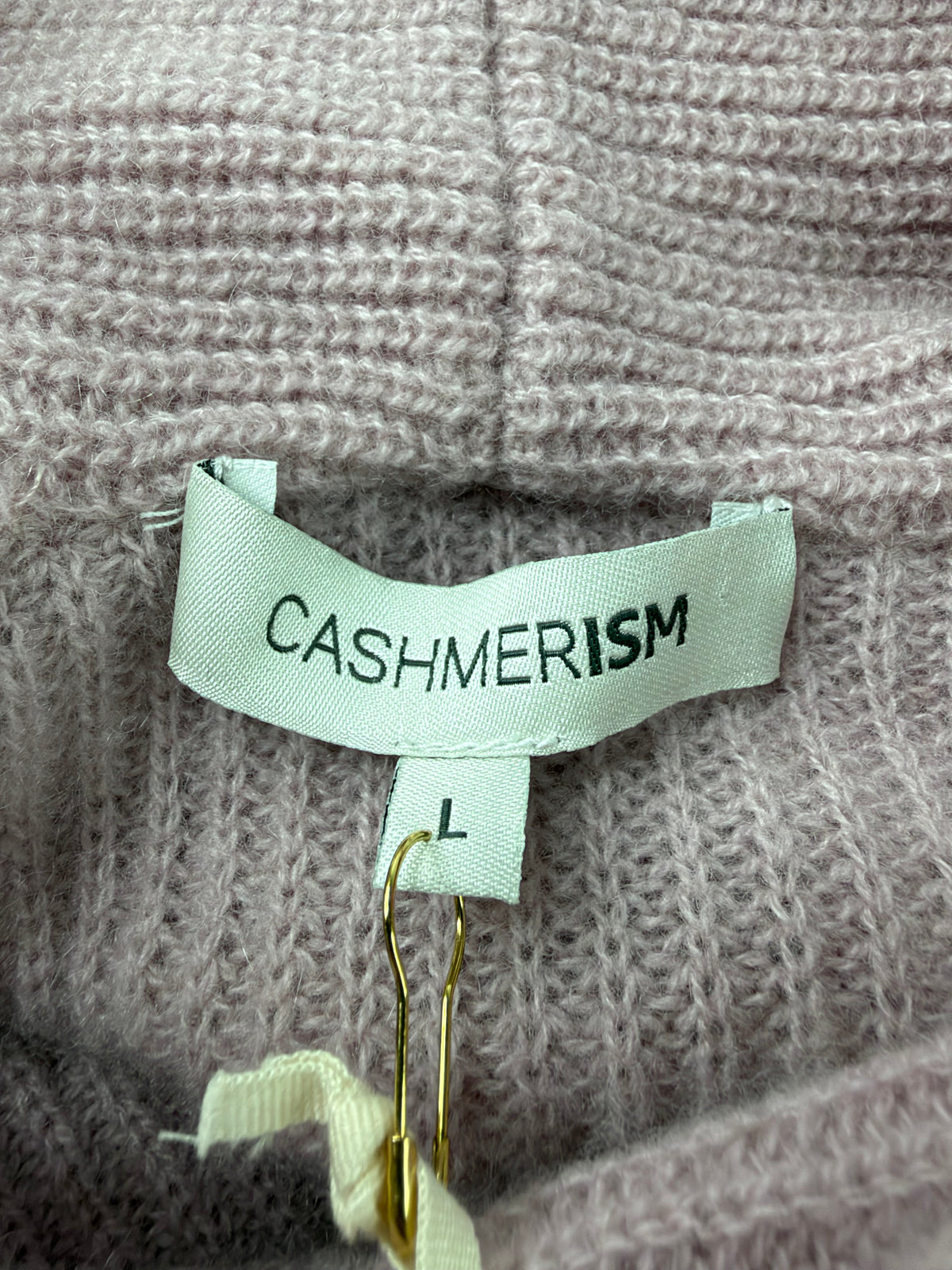 Cashmerism Dusty Pink Cashmere Rib Knit Cowl Neck Crop Top NWT - AU12