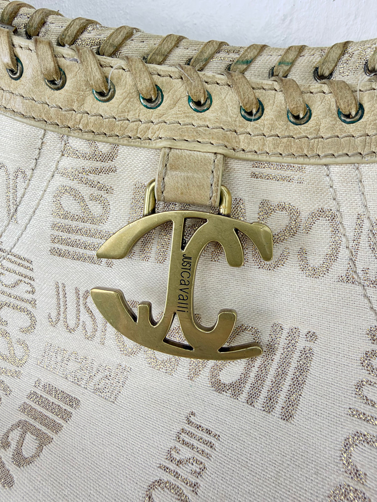 Y2K Just Cavalli Whipstitch Baguette