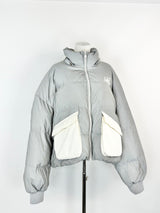 13DE MARZO Silver Reflective Puffer Jacket - AU10