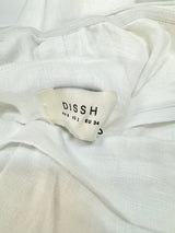 Diish White Strapless Bow Detail Linen Mini Dress - AU6