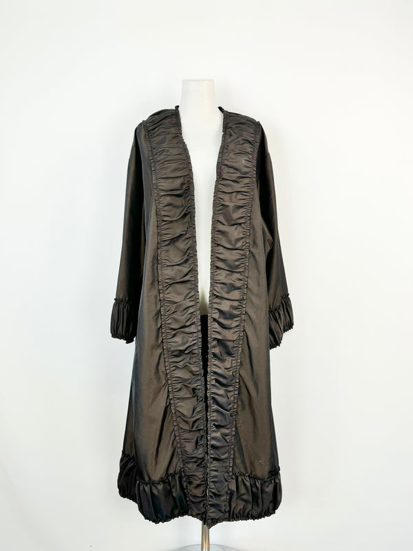 Vintage Tiffany Treloar Ruffle Trim Chocolate Jacket - AU10