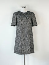 Dolce & Gabbana Black & White Weave Knit Midi Dress - AU8