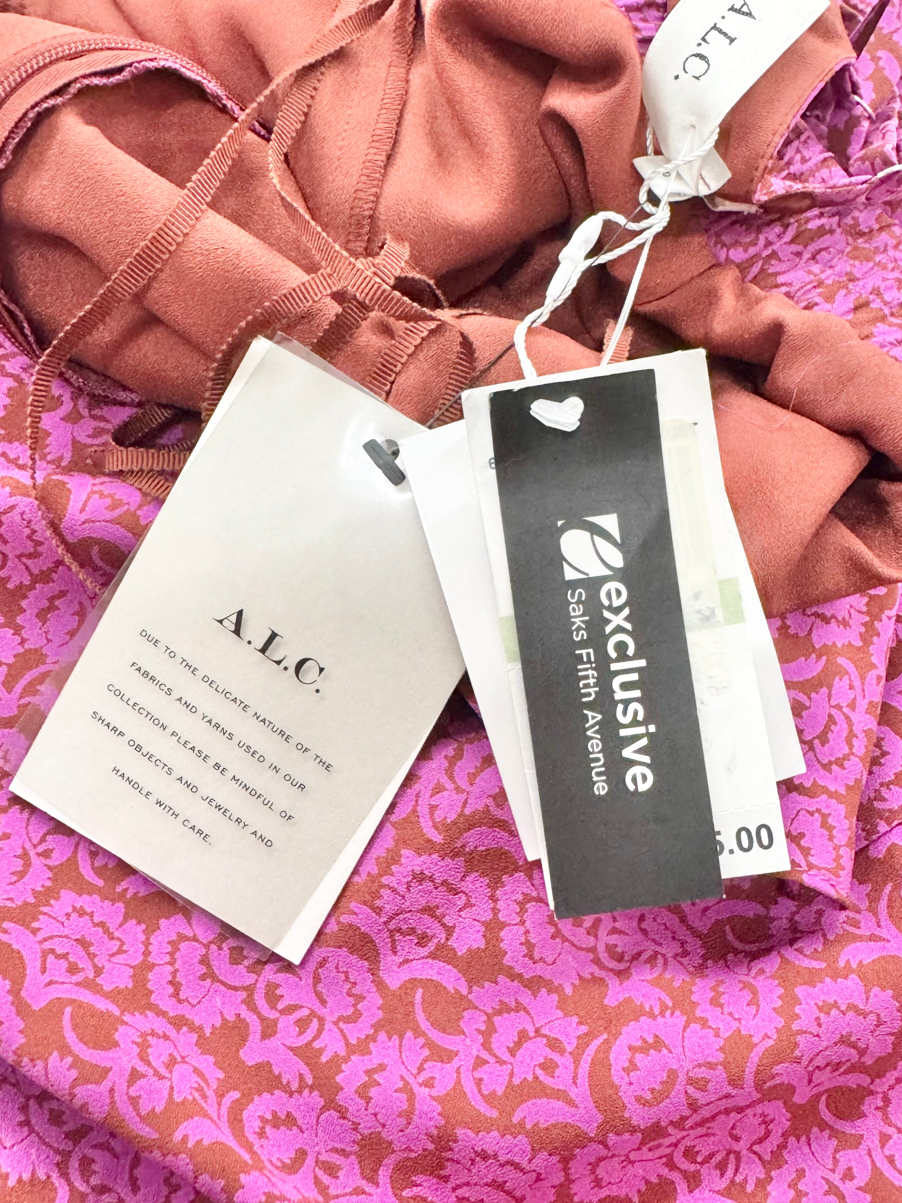 A.L.C. Titus Print Ruffle Maxi Dress NWT - AU8