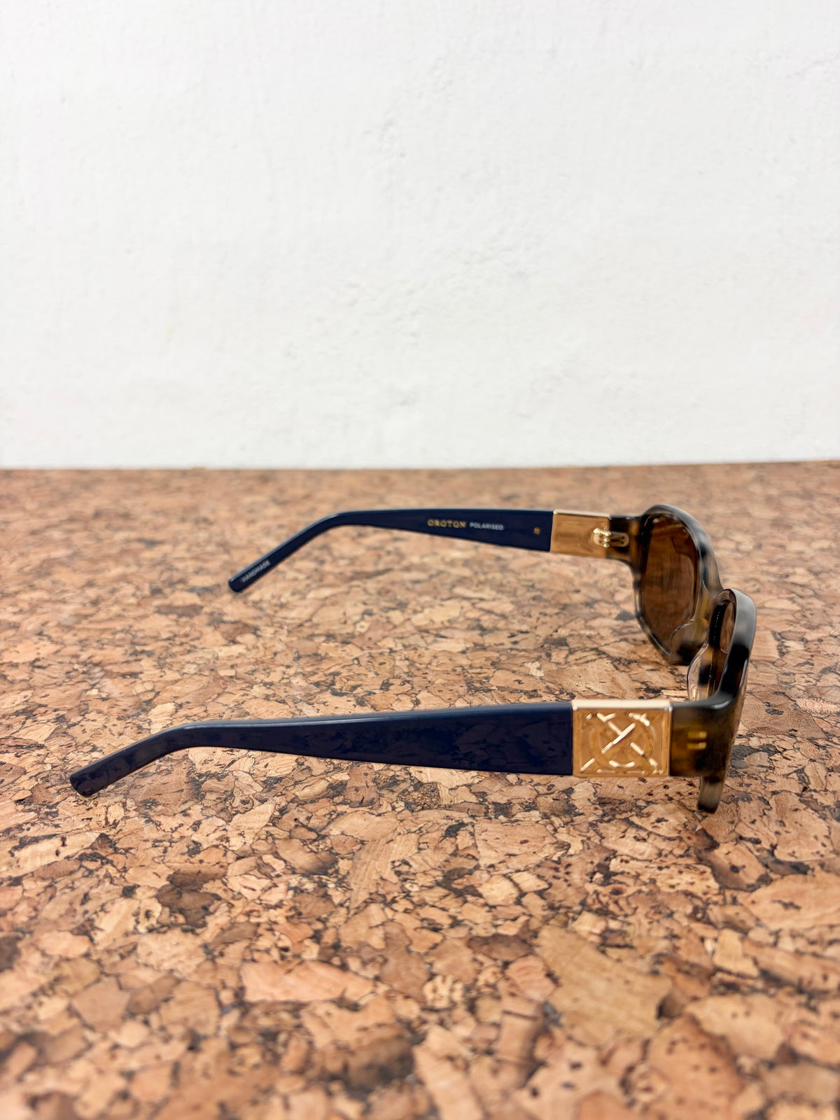 Oroton Jacinta Navy & Tortoiseshell Rectangular Frame Sunglasses