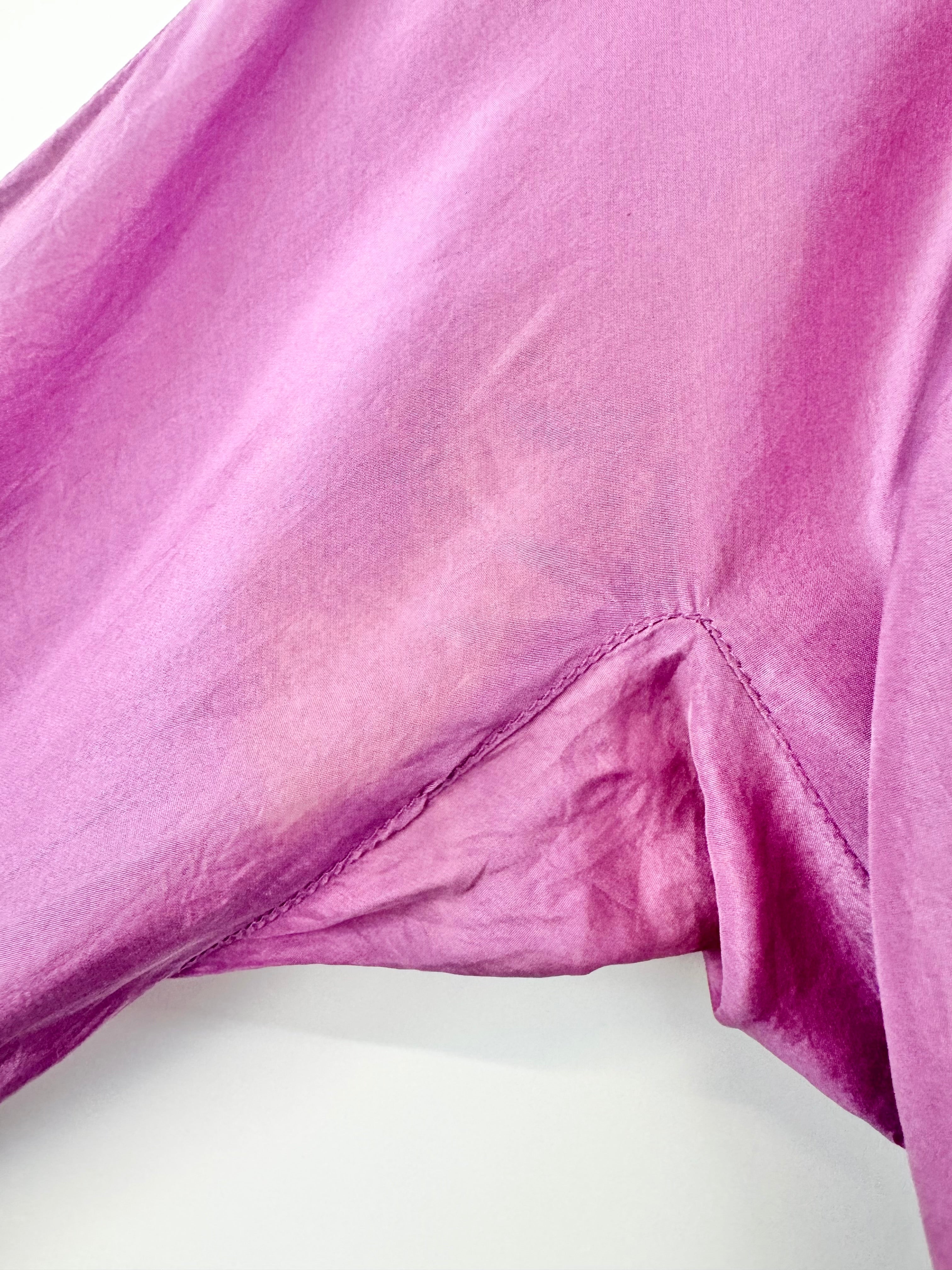 Vintage Easton Pearson Lilac Silk Wrap Blouse - AU10